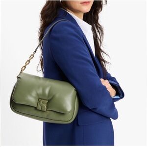 Kate Spade GREEN Dakota pillow puffy Clutch Crossbody Bag